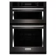 Horno de Convección Empotrable Eléctrico Combo 30 Pulgadas KitchenAid Acero Inoxidable Negro KOCE500EBS
