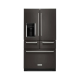 Refrigerador French Door 26 pies³ KitchenAid 36" con 3 Cajones, Dispensador y Acabado en Acero Inoxidable Negro KRMF706EBS