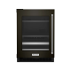 Centro de Bebidas Empotrable Izquierdo 24" KitchenAid Dos Zonas de Temperatura, Acero Negro KUBL314KBS