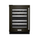 Cava de Vinos 46 Botellas KitchenAid Acero Inoxidable Negro Puerta Apertura Izquierda KUWL314KBS